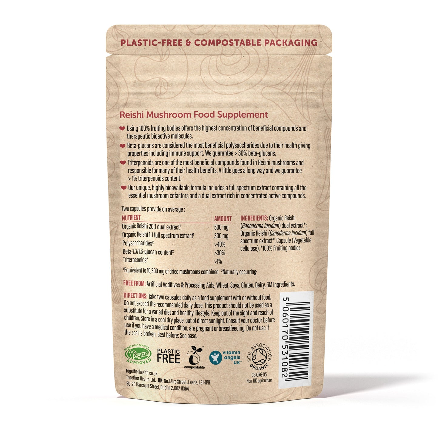 Together Health Organic Reishi, 60 Capsules