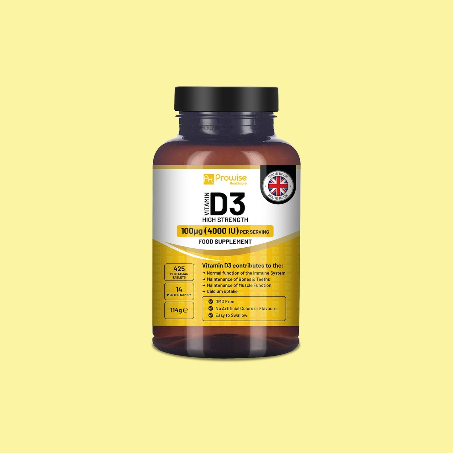 Vitamin D3 4000 IU 425 Vegeterian Tablets