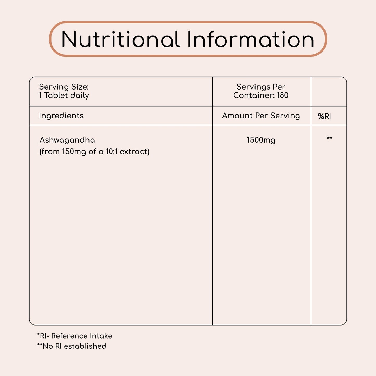 Ashwagandha Tablets 1500mg