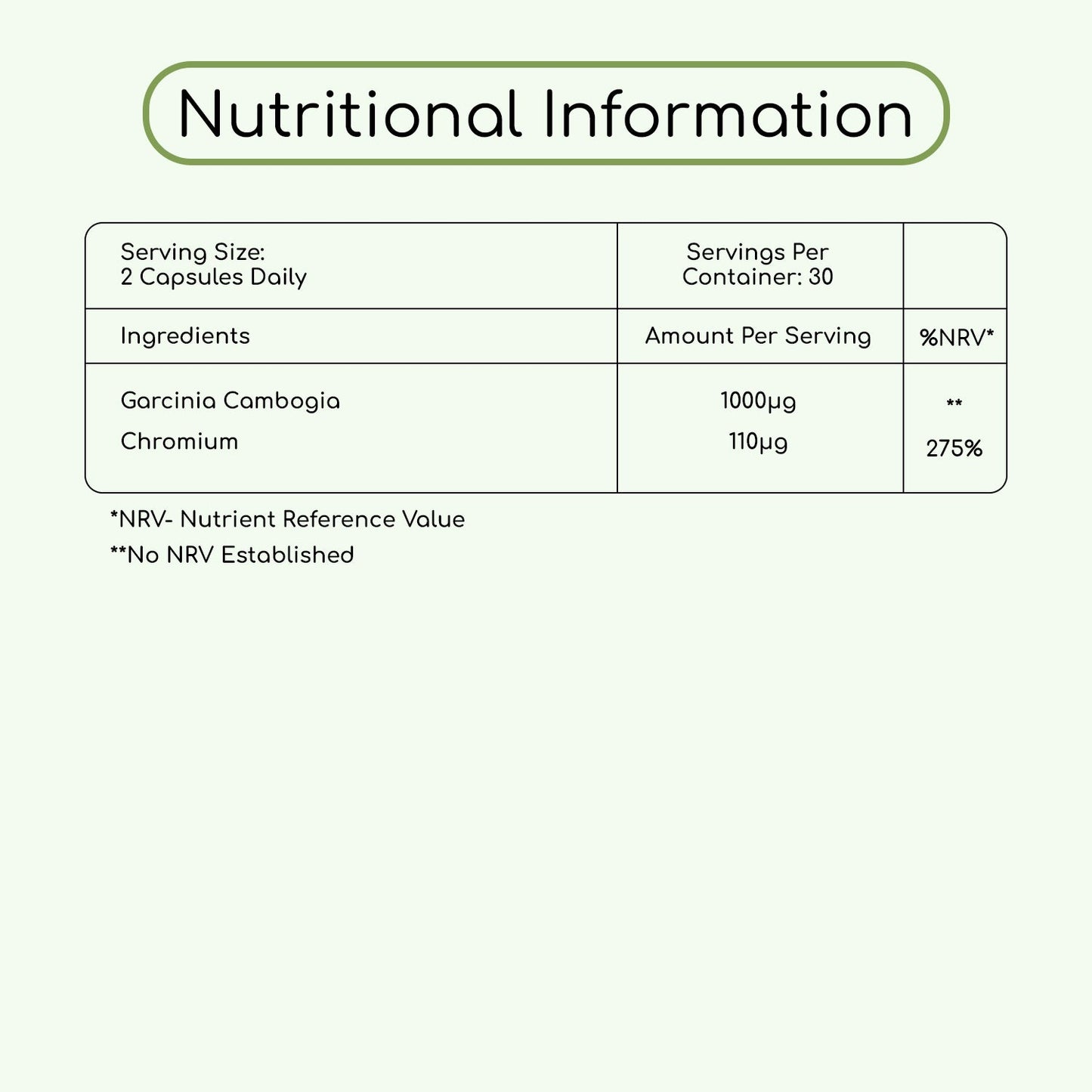 Garcinia Cambogia with Chromium