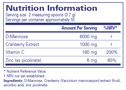 Pure Encapsulations Cranberry D-Mannose Powder, 37gr