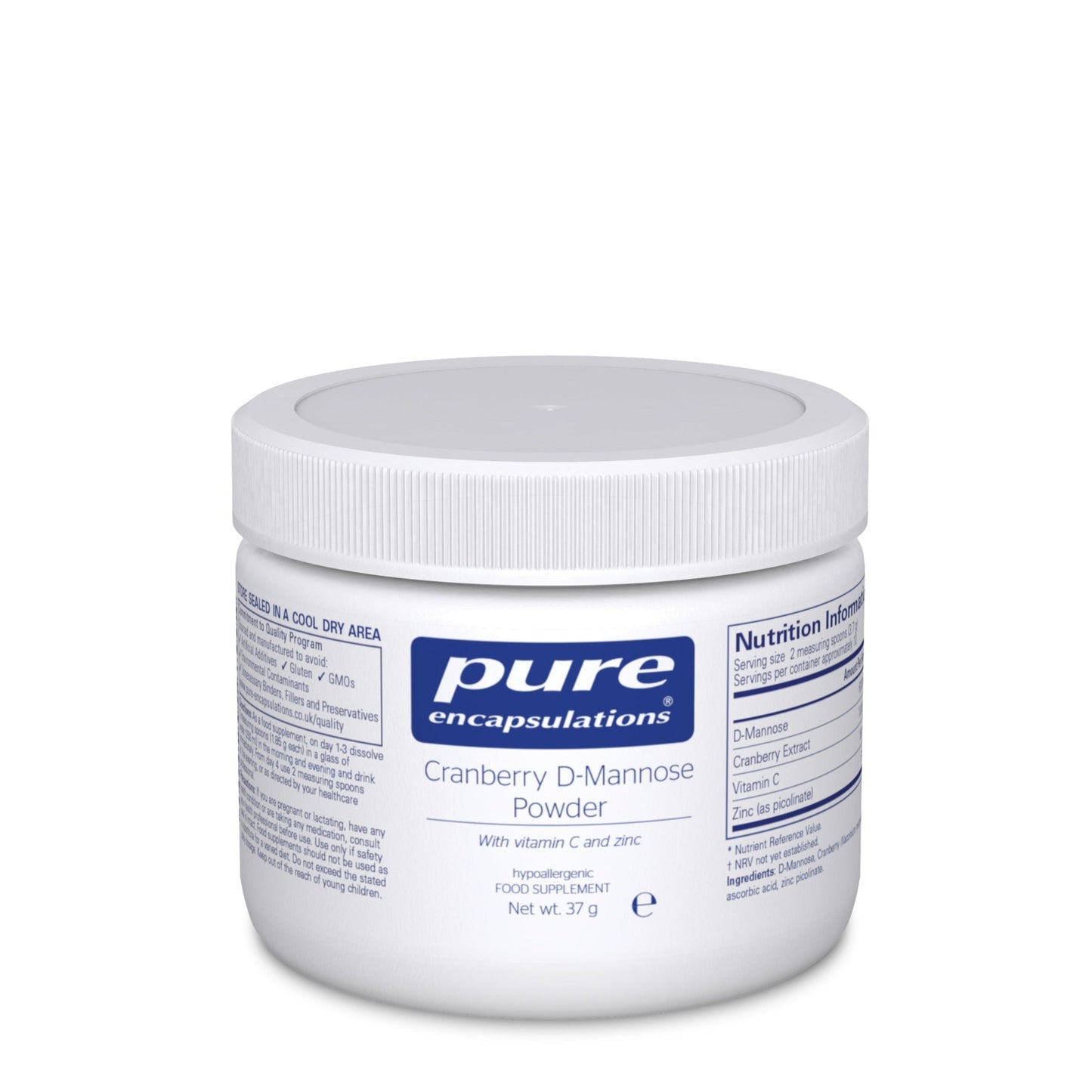 Pure Encapsulations Cranberry D-Mannose Powder, 37gr