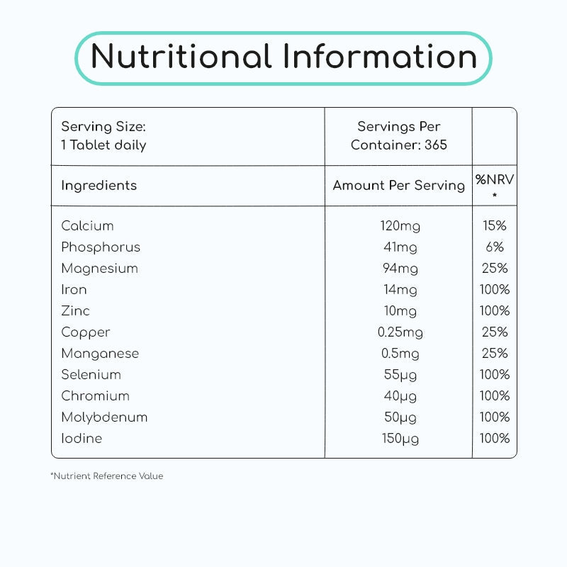 Multivitamin Tablets 365 Vegan Food Supplement Tablets