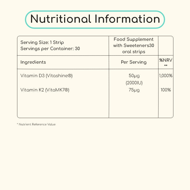 Prostrip™ Vitamin D3+K2 - Vitashine® & VitaMK7®