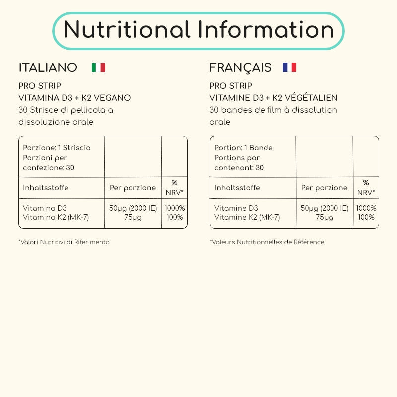Prostrip™ Vitamin D3+K2 - Vitashine® & VitaMK7®