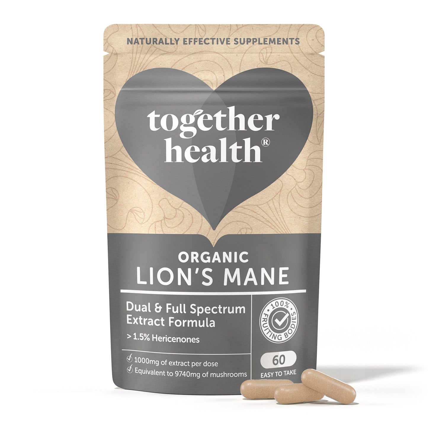 Together Health Organic Lion's Mane,  60 Capsules